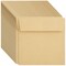 Juvale 5.5" x 5.5" Square Envelopes for Cards - Brown, 100-Pack - Moisten-to-Seal & Printer-Friendly Paper - Bulk Square Greeting Card Envelopes for Invitations & Announcements
